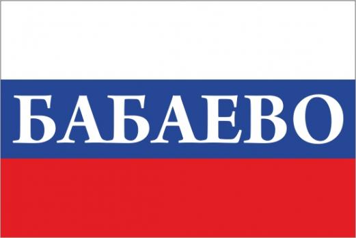 Флаг России с названием города Бабаево