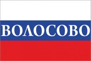 Флаг России с названием города Волосово