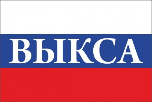 Флаг России с названием города Выкса