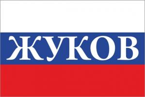 Флаг России с названием города Жуков