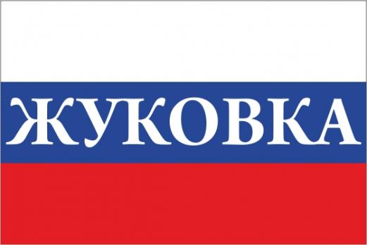 Флаг России с названием города Жуковка
