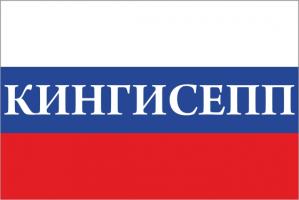 Флаг России с названием города Кингисепп