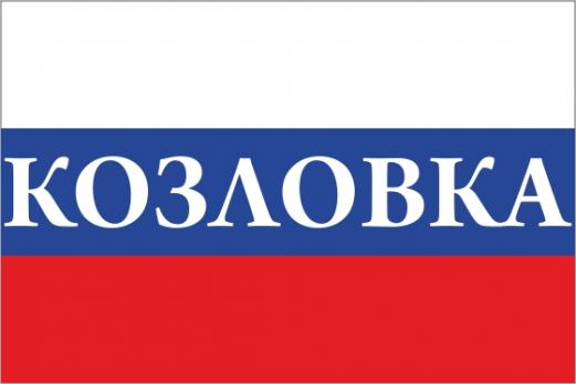 Флаг России с названием города Козловка