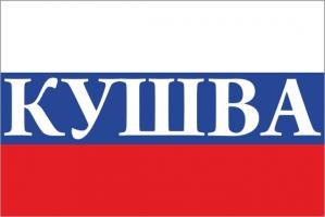 Флаг России с названием города Кушва