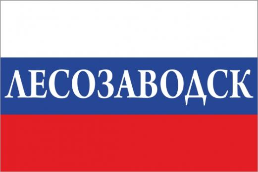 Флаг России с названием города Лесозаводск