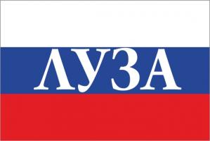 Флаг России с названием города Луза