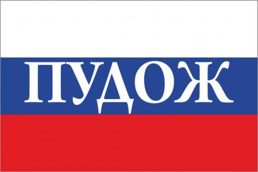 Флаг России с названием города Пудож