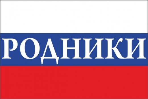 Флаг России с названием города Родники