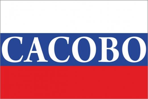 Флаг России с названием города Сасово