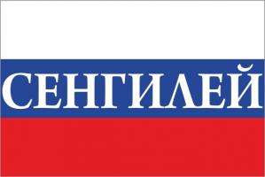 Флаг России с названием города Сенгилей