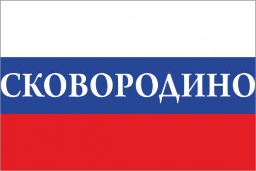 Флаг России с названием города Сковородино